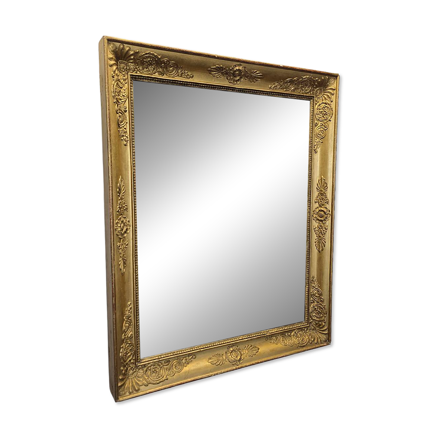 Miroir doré français ancien, début des années 1800