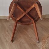 Vintage round wooden serving trolley