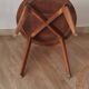 Table d'appoint ronde en bois vintage