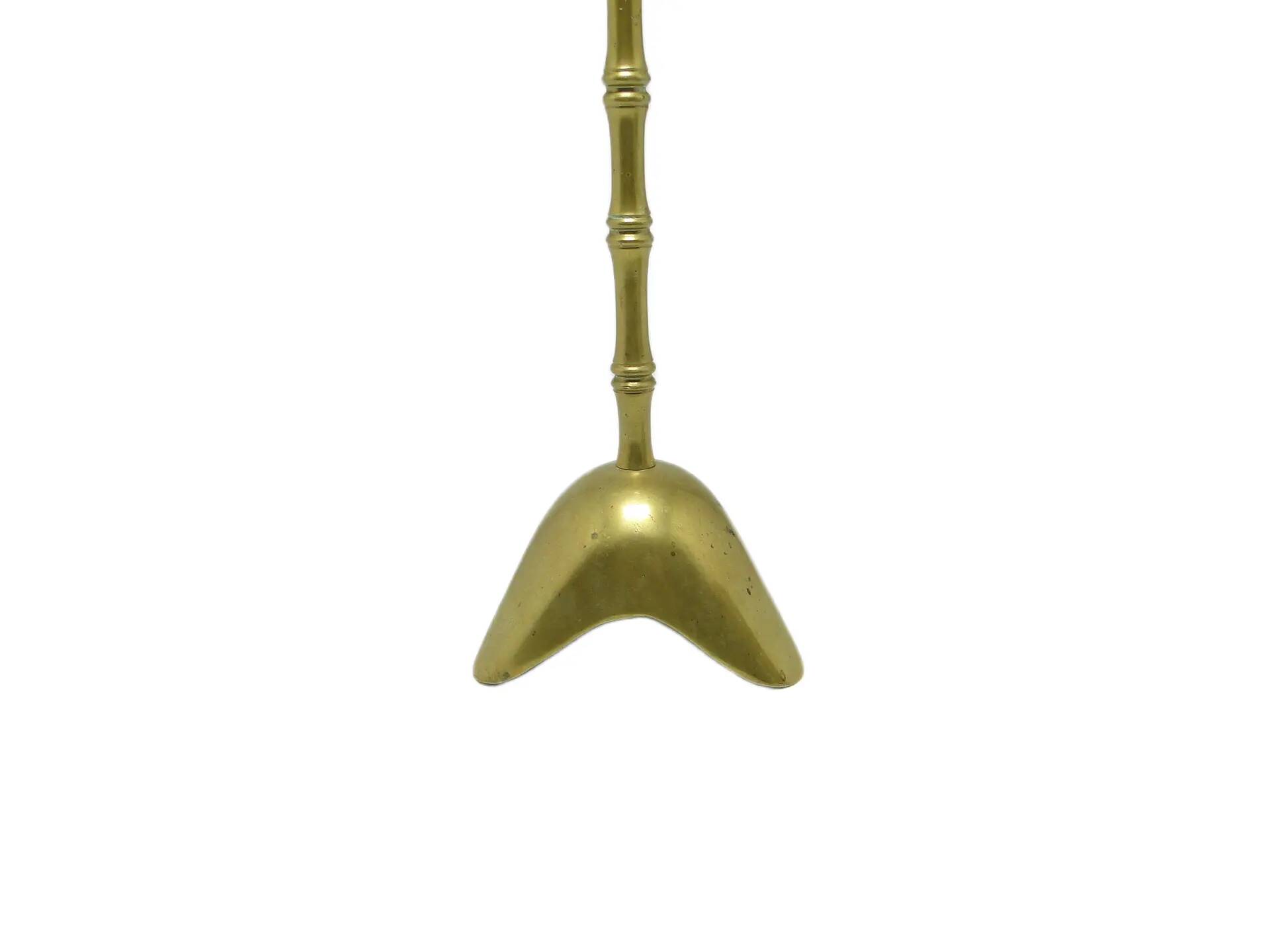 Candlestick, mid-century modern, brass, Poland, 1990s.