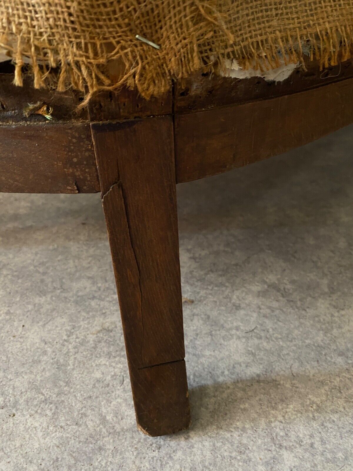 Sofa art deco 1930 geometric wood structure