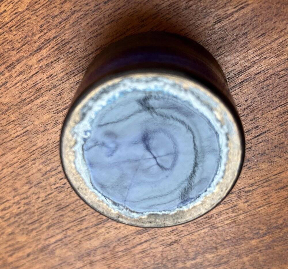 Mid-century German studio pottery bottle vase with lid by Cornelsen Kindermann, 1960s.