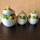 3 jars preservatives condiments onions garlic shallot decoration slurry Lemon