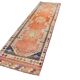 3x11 Turkish Navy Blue & Orange Vintage Runner Rug, 101x339Cm