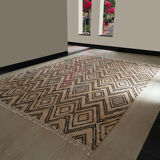 Tapis kilim, chanvre et coton tissé à la main