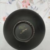 Black ceramic handle vase