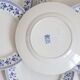 Ensemble de 9 assiettes plates, saint Amand, Bleuets, terre de fer