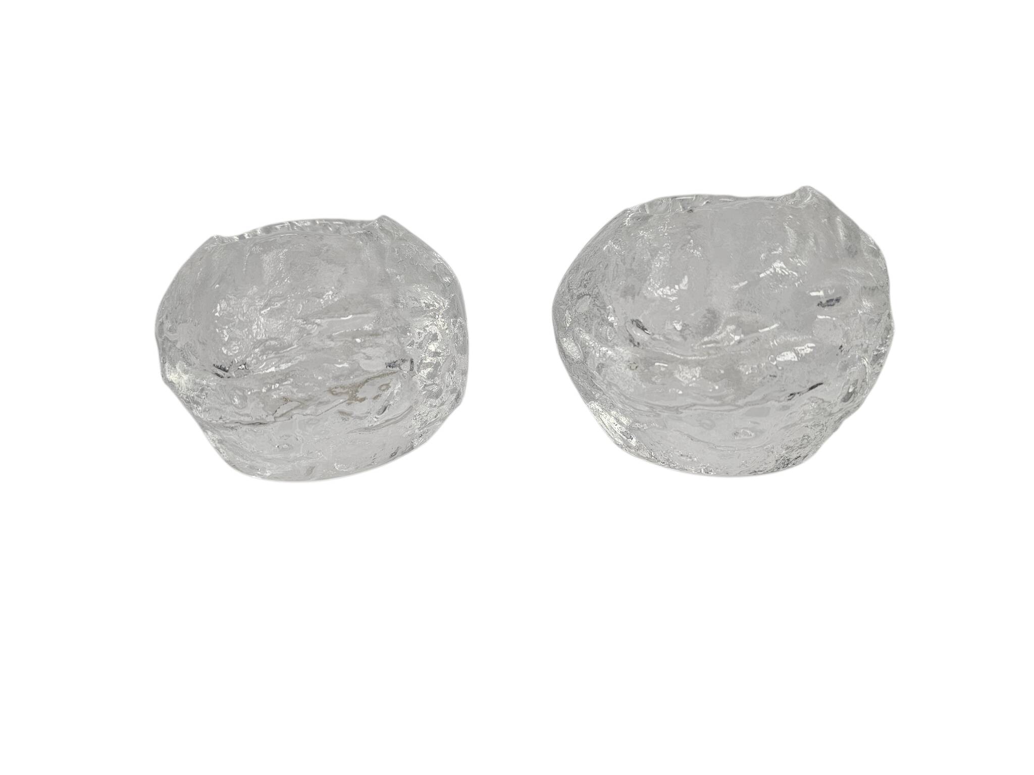 Kosta Boda - Ann - 'Snowball' votive - (2) design Ann Wärff - Sweden