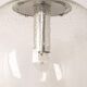 clear glass ball pendant chrome Limburg, Germany, 1970s