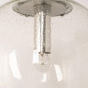 clear glass ball pendant chrome Limburg, Germany, 1970s