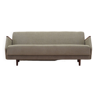 Grey sofa bed, Danish design, 1970s, production: Denmark