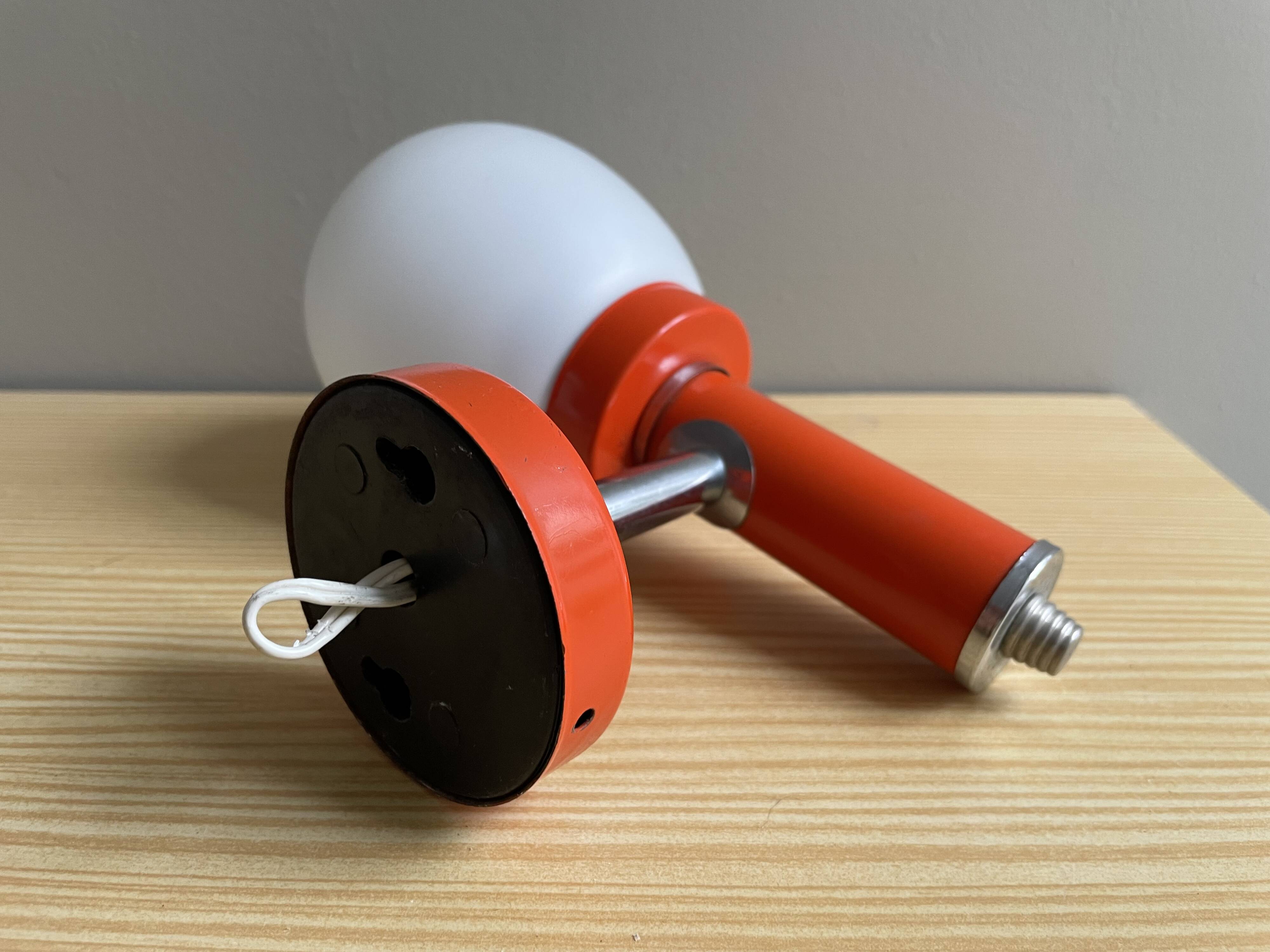 Mid Century orange wall sconce lamp 1970s