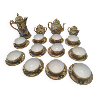 Full satsuma porcelain coffee service