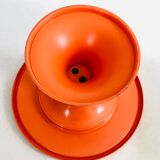 Orange round coffee table, Italy 60s