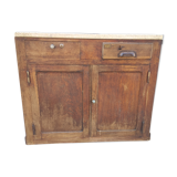 Double-sided oak counter, crate
