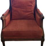 Vintage Louis XVI style armchairs by designer Pierre Counot Blandin in good condition. Wooden frame
