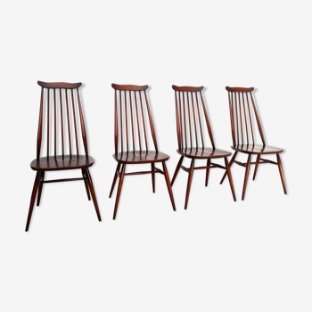 Set de 4 chaises scandinaves vintage Ercol