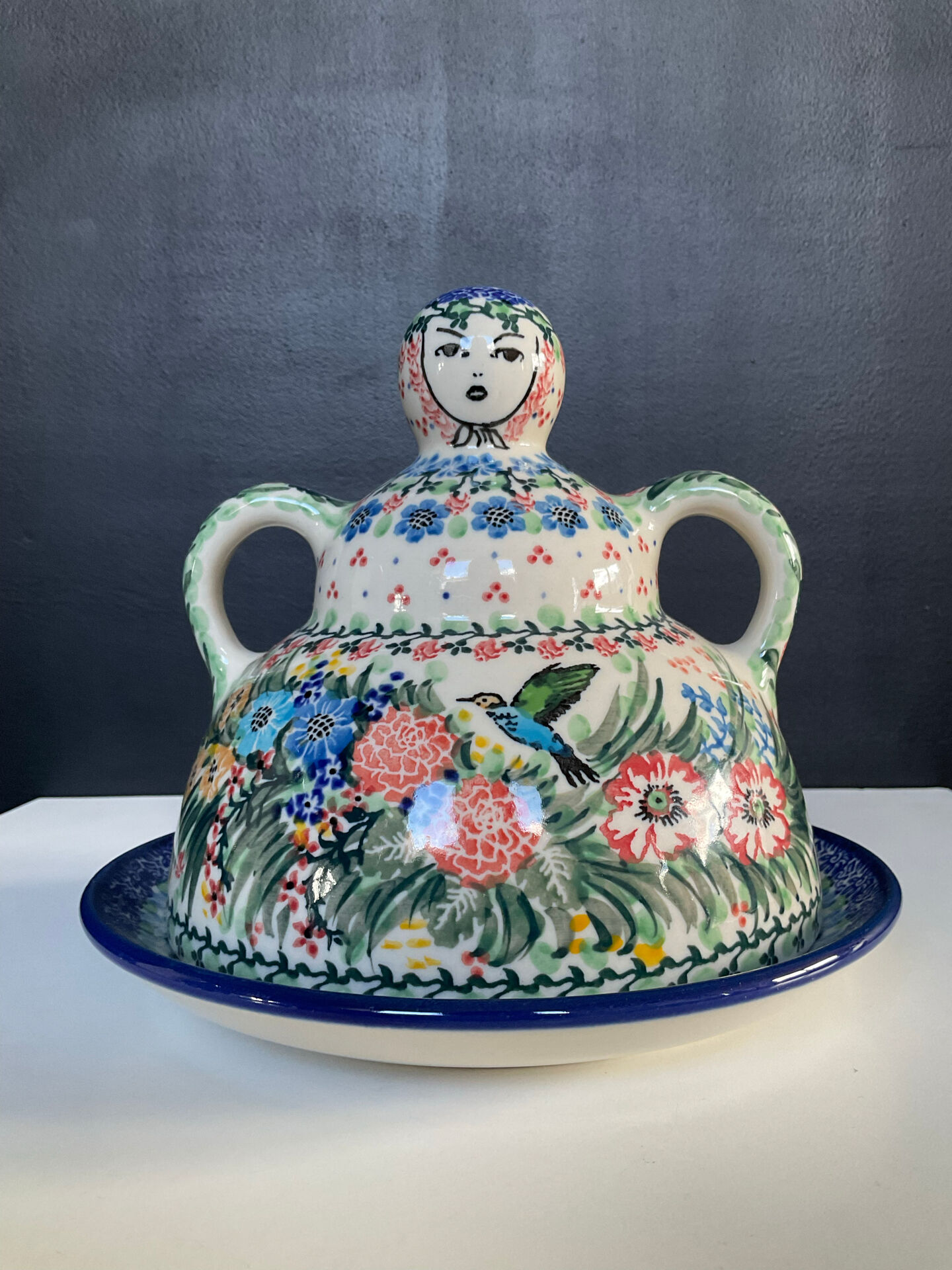 Cloche dish by Teresa Liana in glazed ceramic Poland