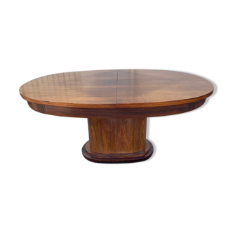 Table ovale à pied central art déco