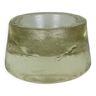 Vintage solid glass ice cube tray, ashtray