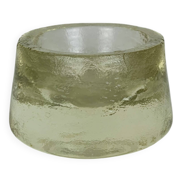 Vintage solid glass ice cube tray, ashtray