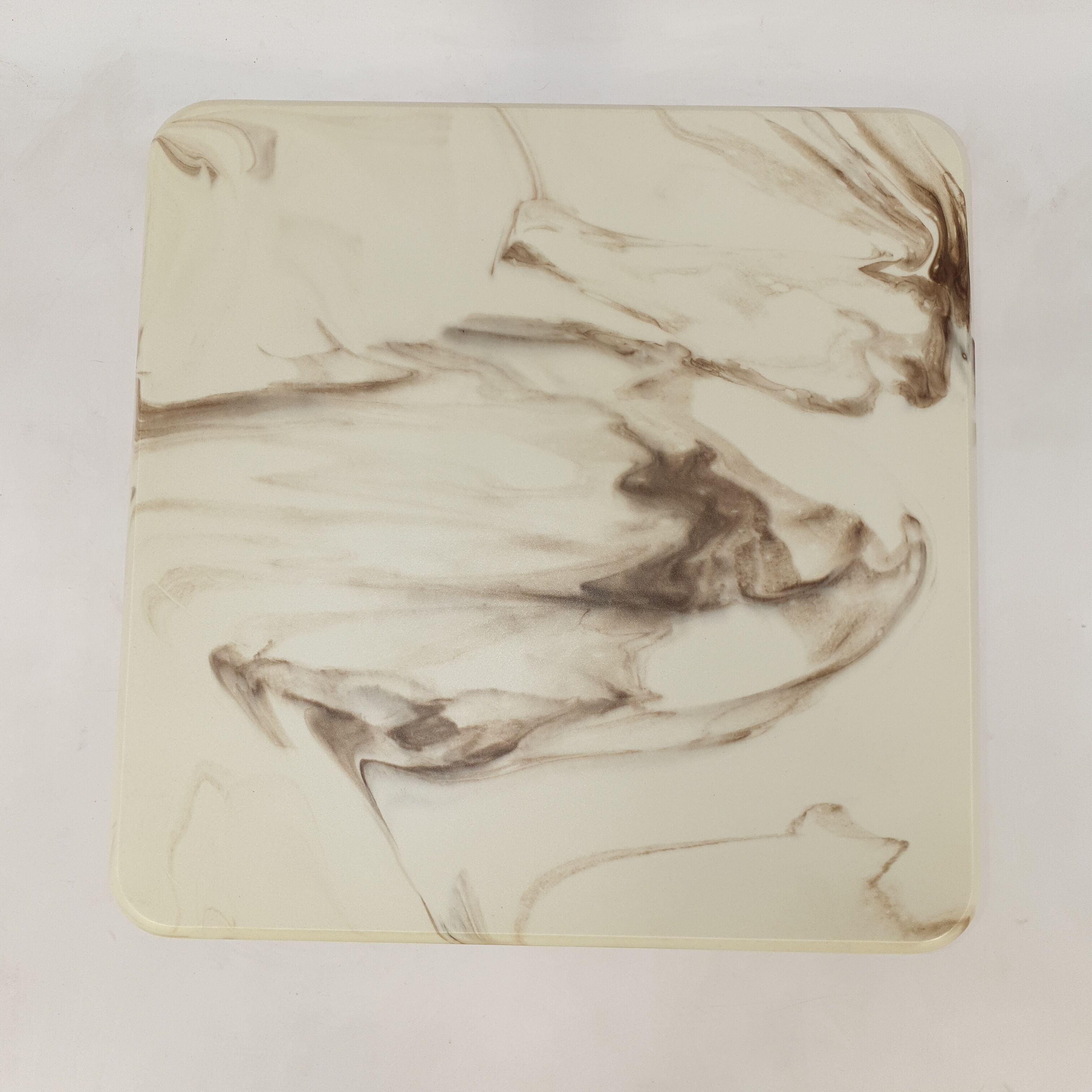 Table basse italienne marmorino du milieu du siècle, années 1950