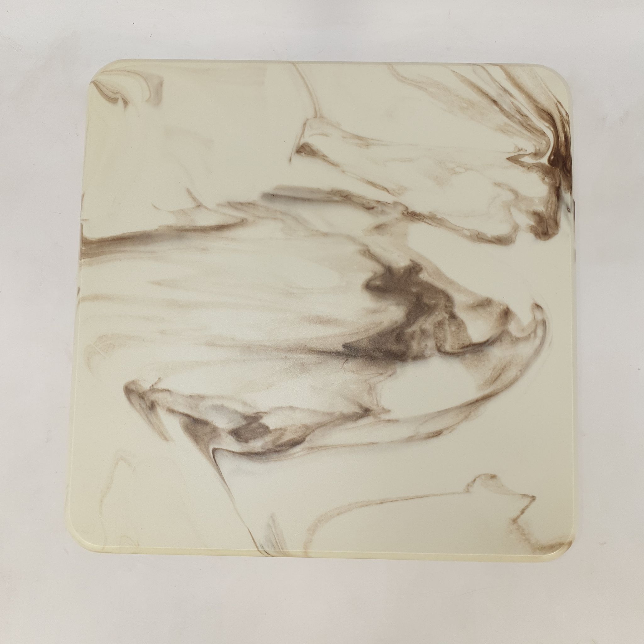 Table basse italienne marmorino du milieu du siècle, années 1950