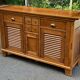 Scandinavian solid wood sideboard with 3 doors and 6 drawers, 160 cm