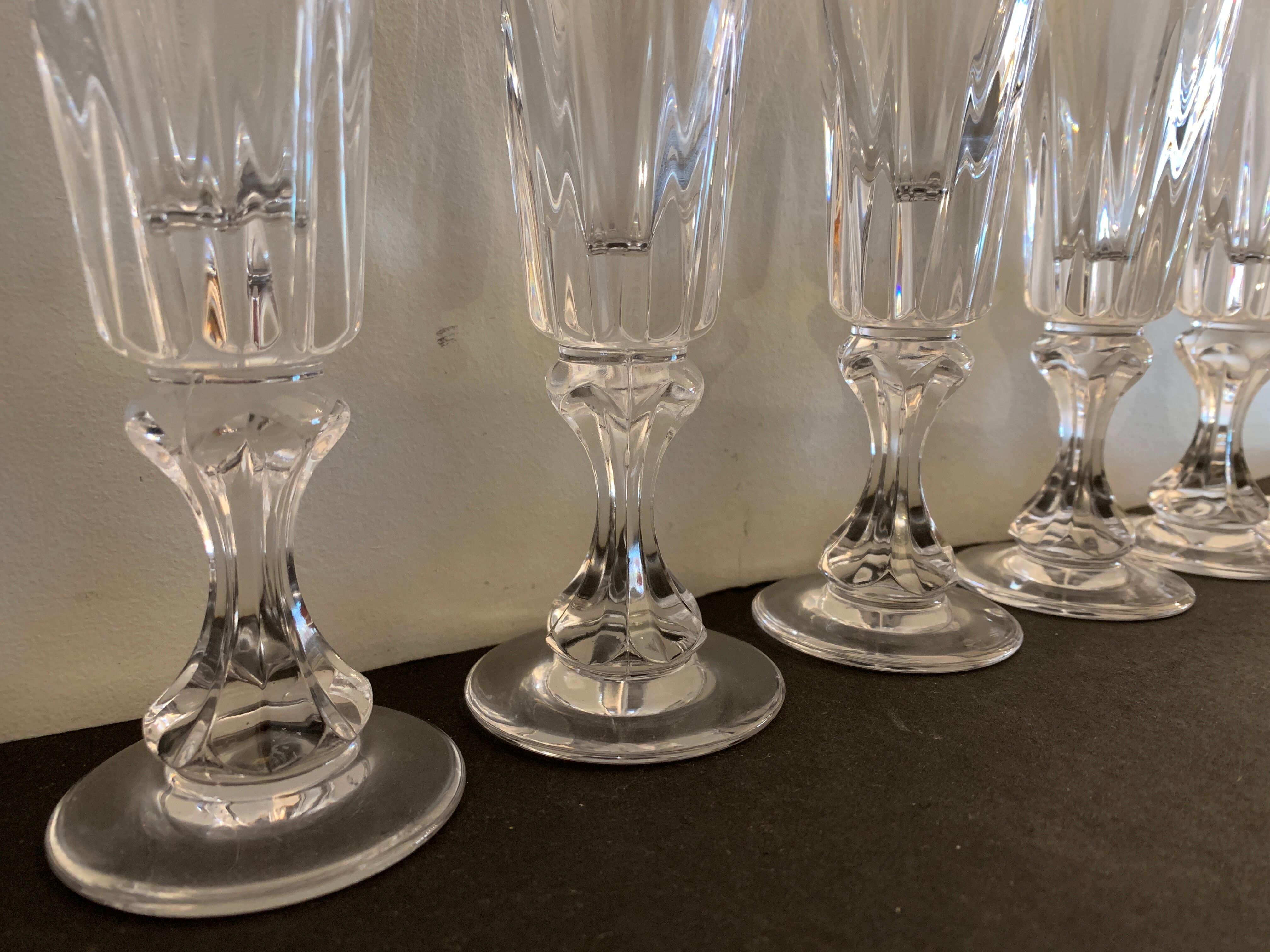Set de 6 flûtes à champagne en cristal Bayel