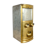 Vintage brass coffee bean dispenser store display