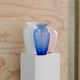 XL Murano Glass Vase in Blue, Italian Mid-Century Art Glass, 1970s