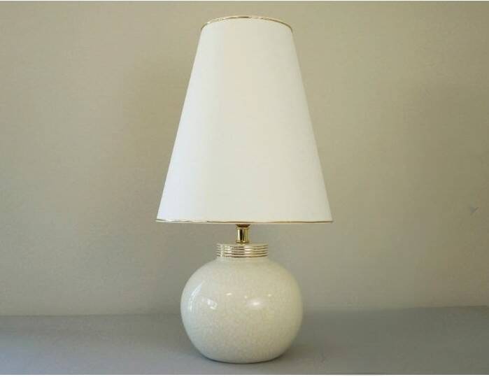 Lampe de salon blanche moderne céramique sphère | modèle Beaulieu