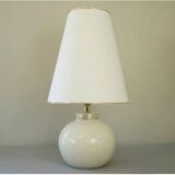 Lampe de salon blanche moderne céramique sphère | modèle Beaulieu