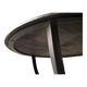 Table d'appoint Wabi Sabi métal forgé et bois teinté années 1920