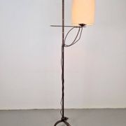 Lampe de sol brutaliste en fer forgé, années 1950