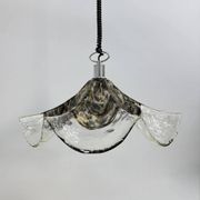 Glass and metal lamp