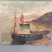 Breton school from the beginning of the 20th century oil on canvas signed a delanoy