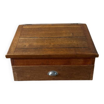 Antique oak school desk