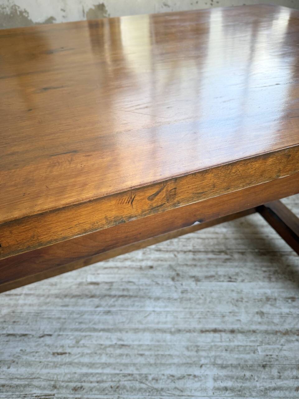 Rustic farmhouse table, solid oak, 2m