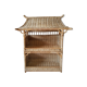 Wall shelf or to be placed in unique Japanese style rattan vintage pagoda