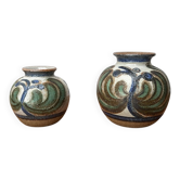 Cactus series round vases in ceramic from the mid-century modern Danish studio Søholm, 1960s, set of 2.