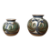 Cactus series round vases in ceramic from the mid-century modern Danish studio Søholm, 1960s, set of 2.