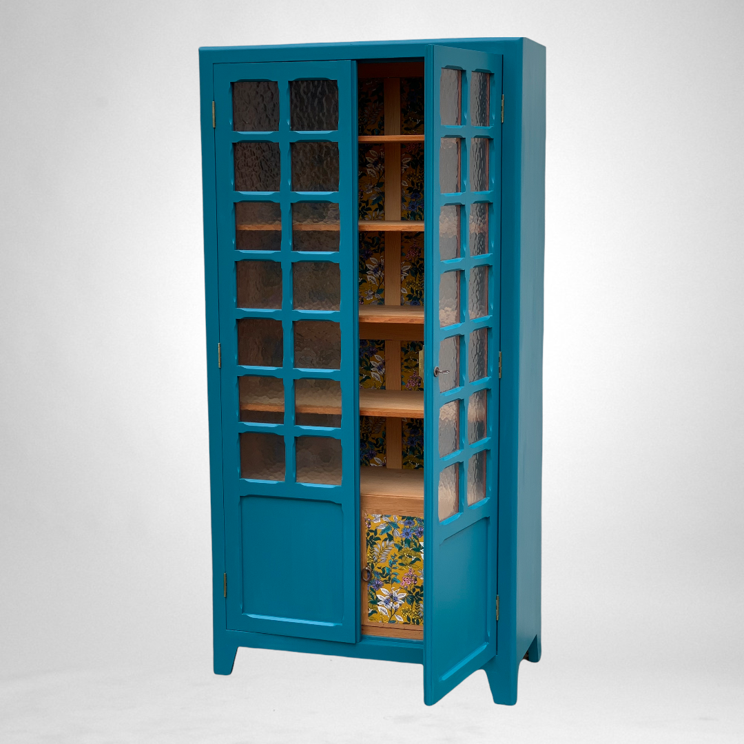 Parisian wardrobe glazed blue Peacock 1940