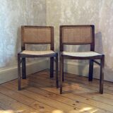 Pair of Baumann chairs canned