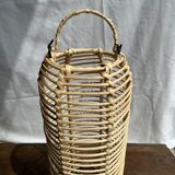 Small lantern-shaped rattan suspension H35 D15