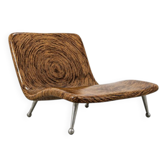 Fauteuil vintage en noix de coco par Clayton Tugonon, Snug, années 2000