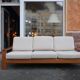 Scandinavian sofa in oak and wool from the 60s