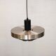 Vintage Danish Pendant Lamp – Champagne Aluminium & Black – Scandinavian