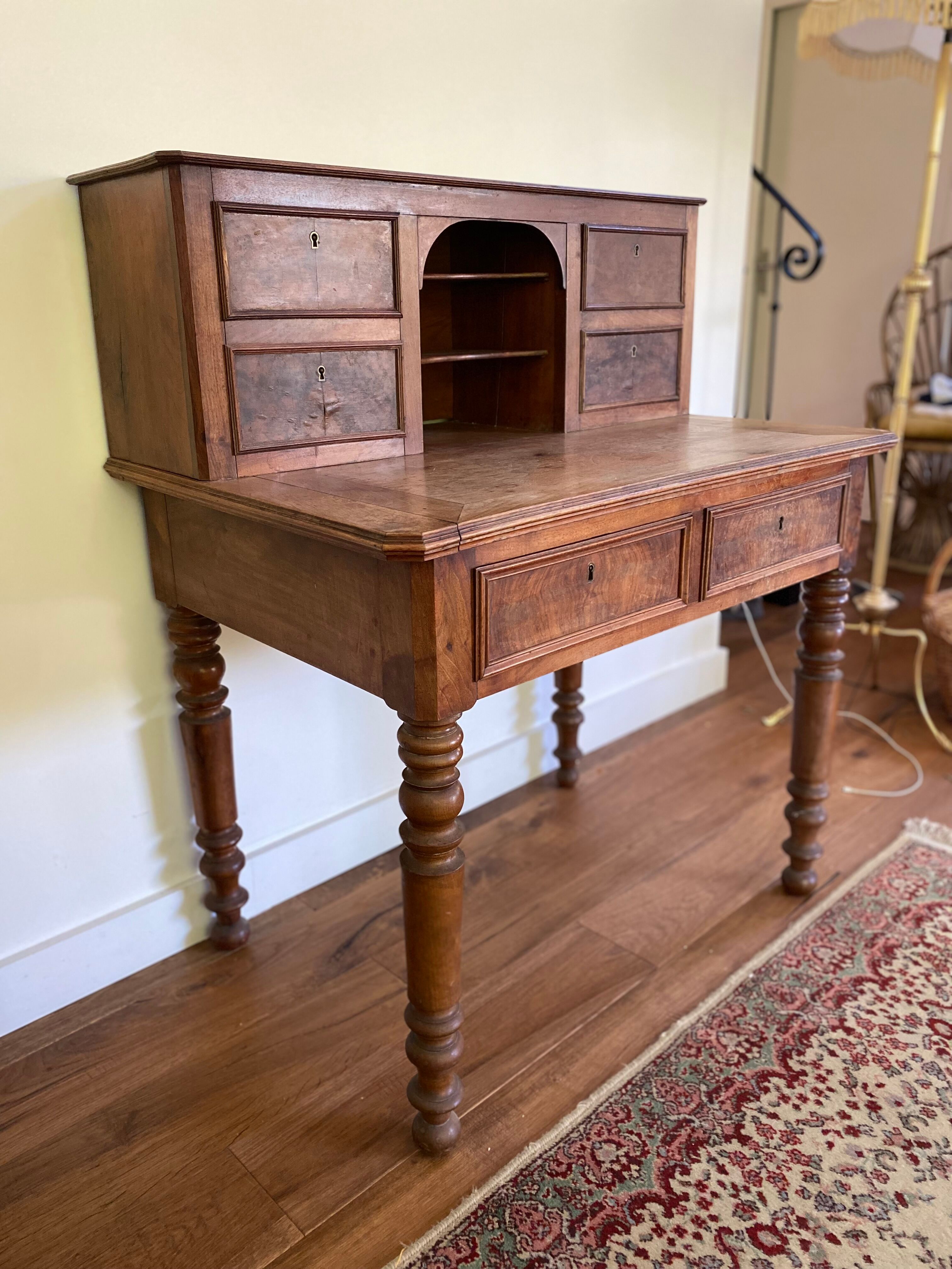 Vintage antique wooden desk