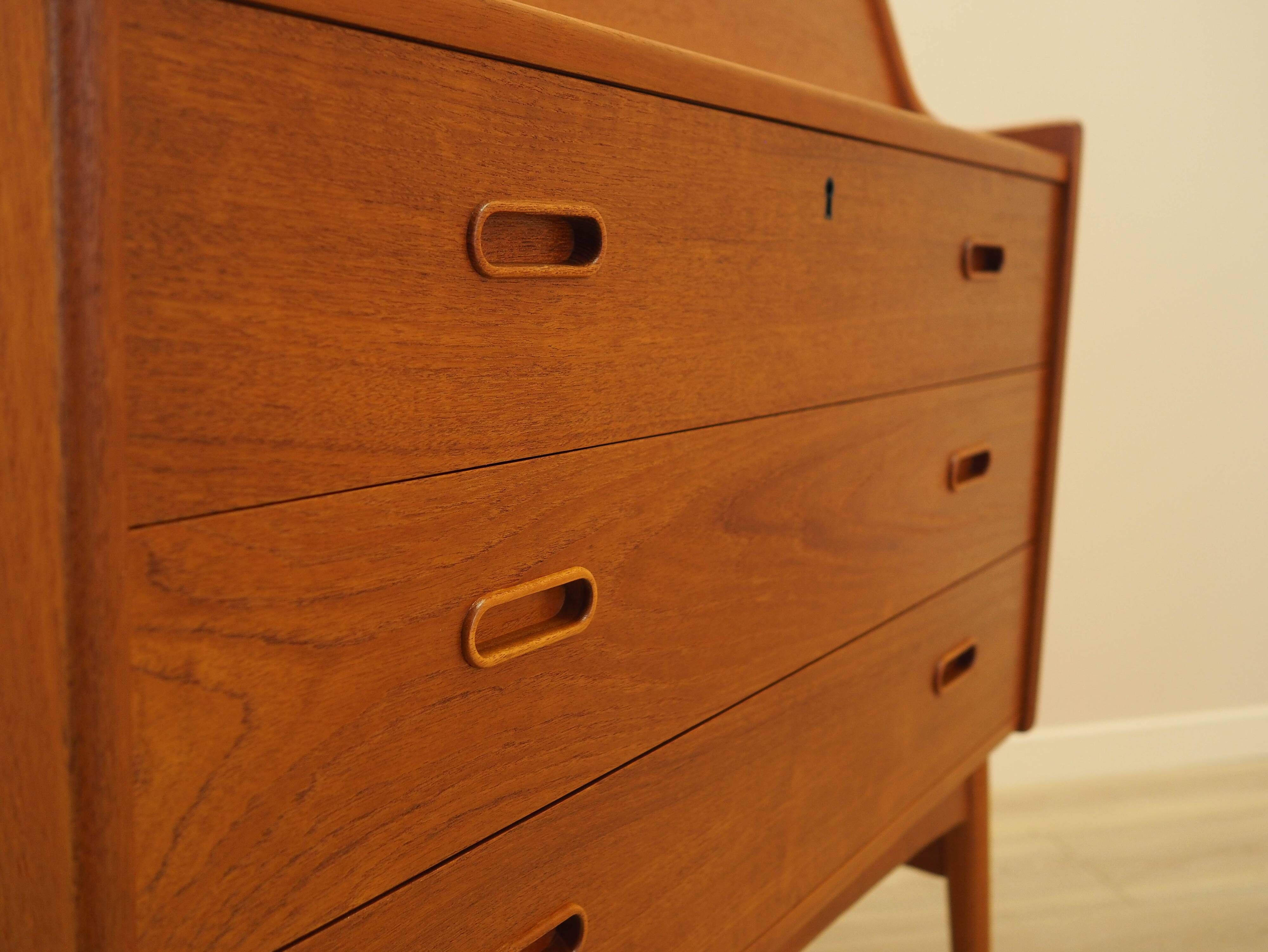 Teak secretary, Danish design, 1960s, Arne Wahl Iversen, Vinde Møbelfabrik